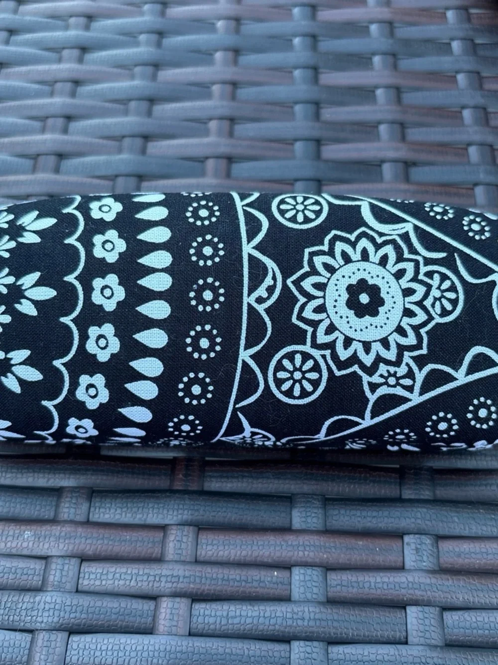 Vera Bradley Black and White Floral Sunglasses Case